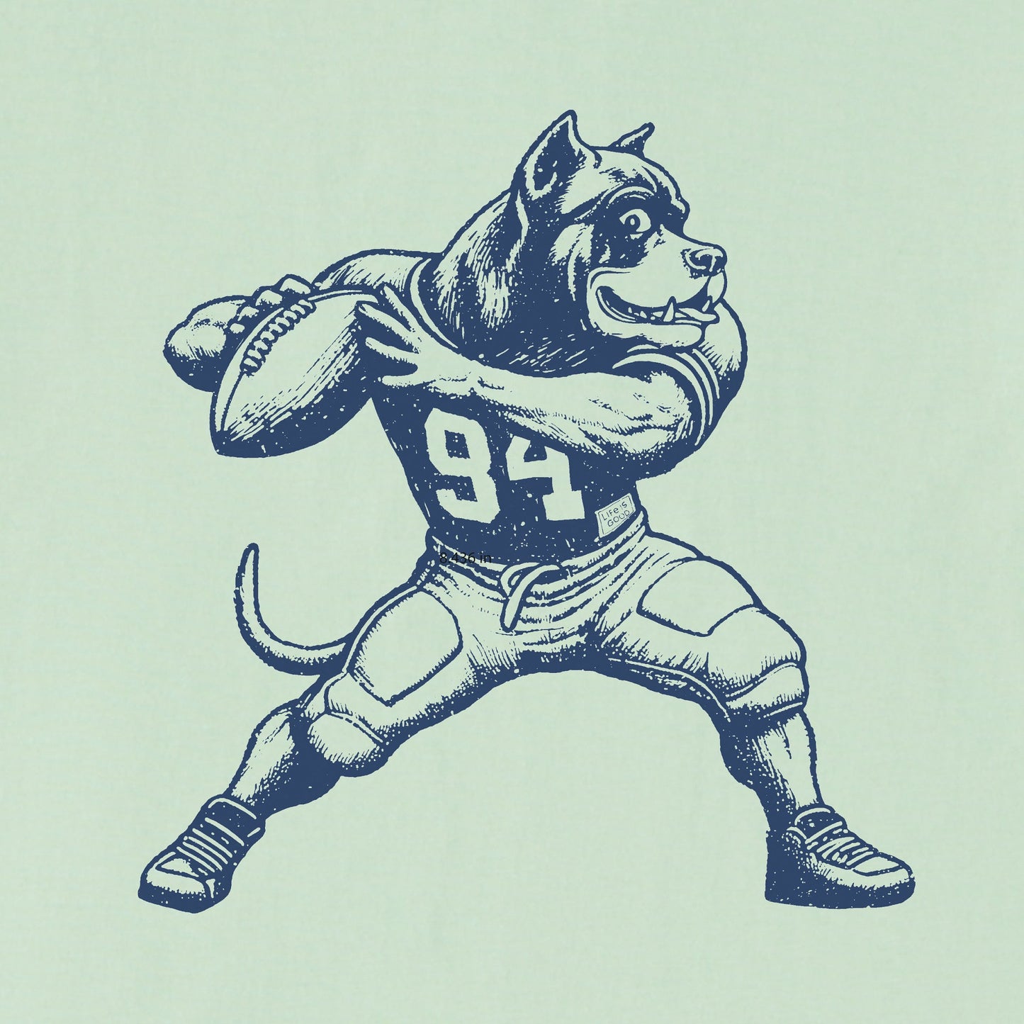 Women's Bert's Cane Corso w Football Short Sleeve Crusher Boxy Tee