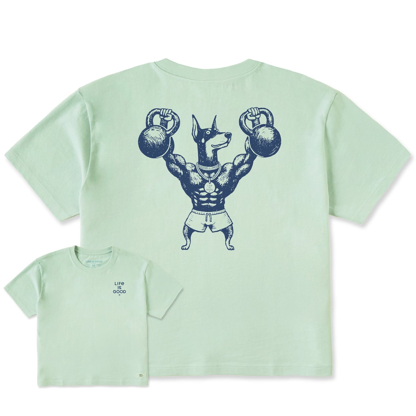 Women's Bert's Dobie w Kettlebell Short Sleeve Crusher Boxy Tee