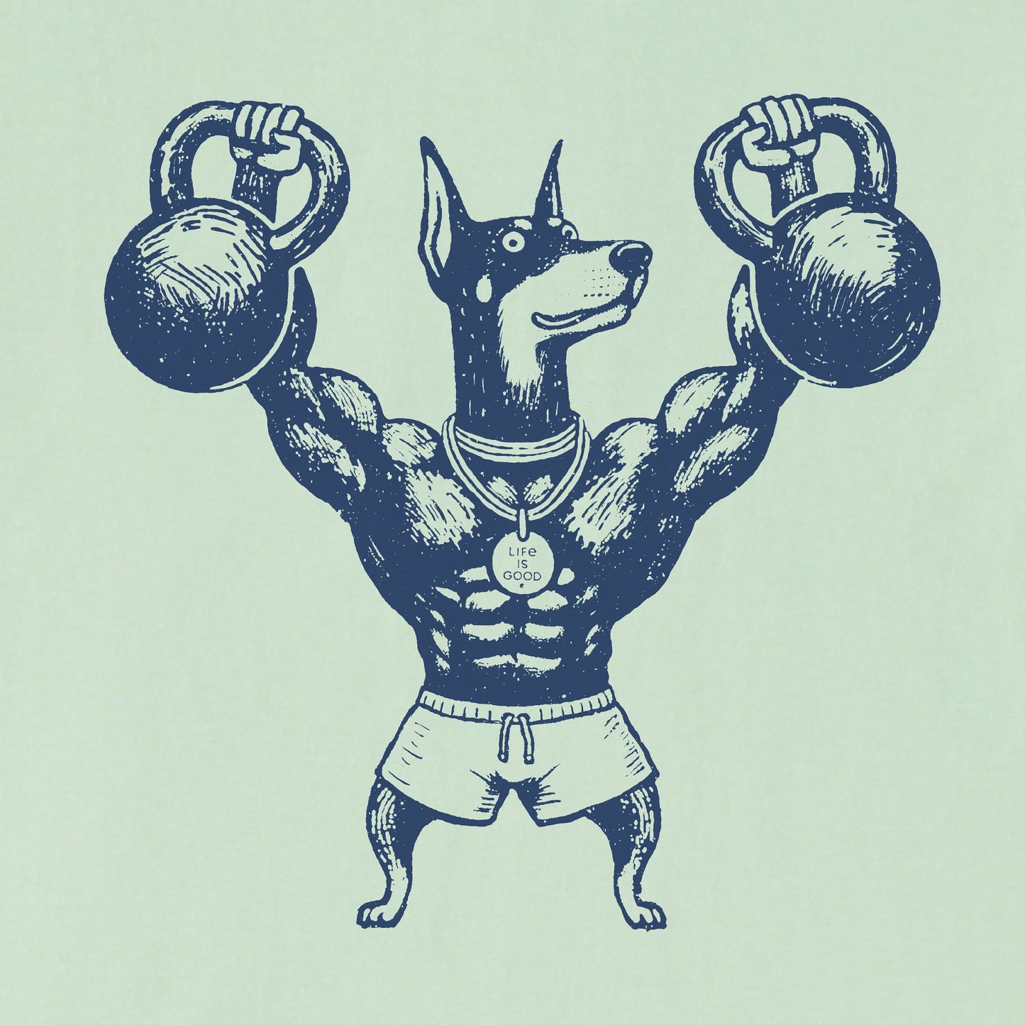 Women's Bert's Dobie w Kettlebell Short Sleeve Crusher Boxy Tee