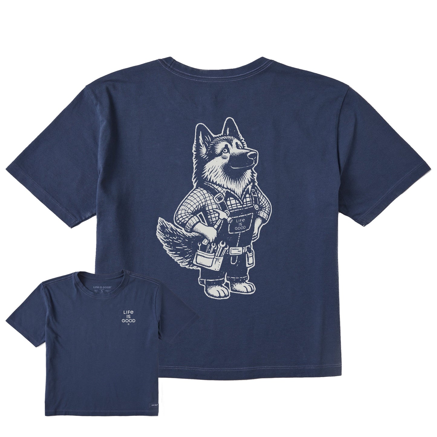 Women's Bert's Shepherd with Tool Belt Short Sleeve Crusher Boxy Tee