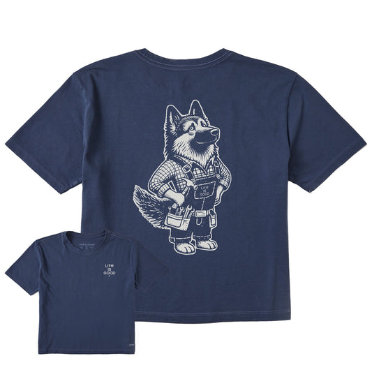 Women's Bert's Shepherd with Tool Belt Short Sleeve Crusher Boxy Tee