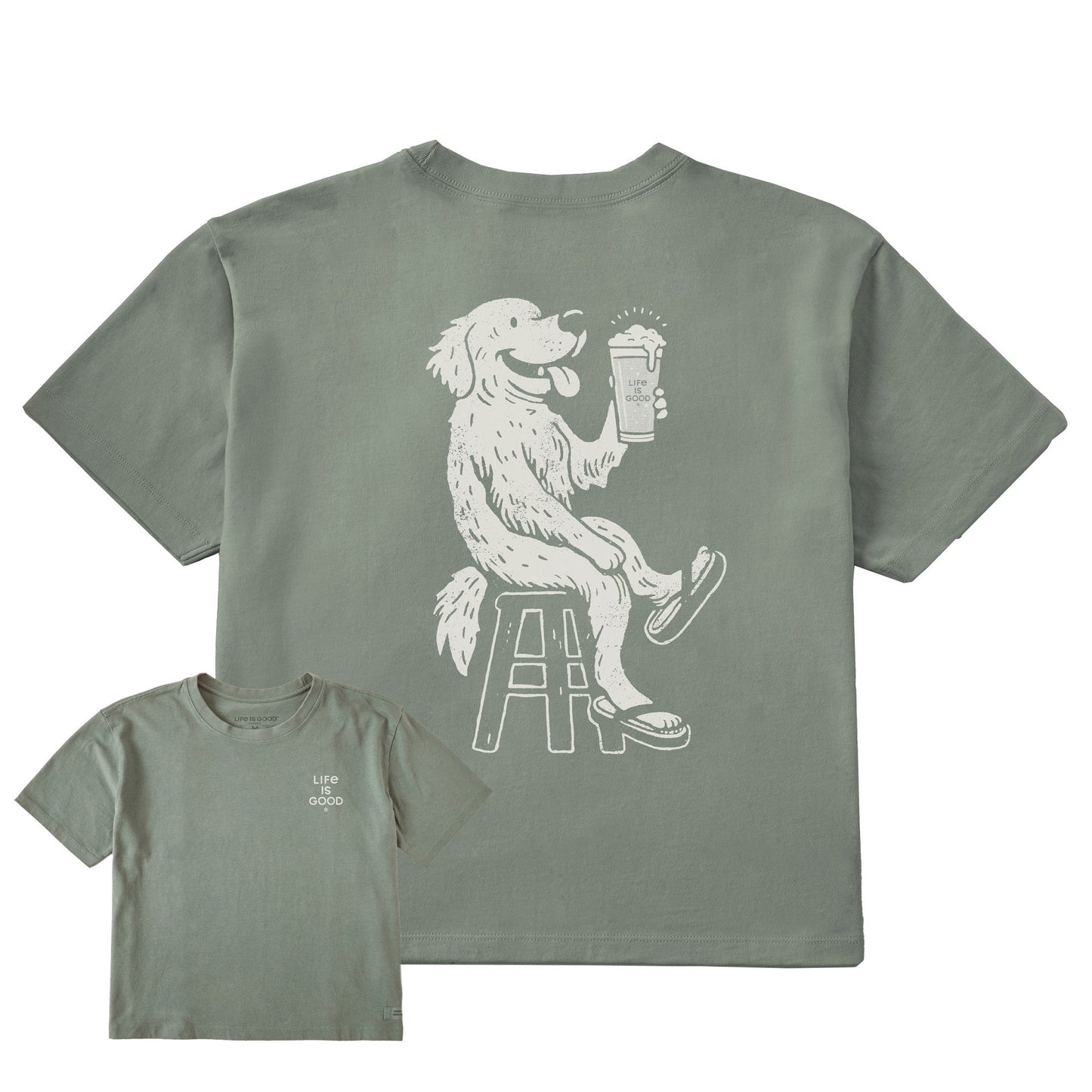 Women's Bert's Golden with Pilsner Short Sleeve Crusher Boxy Tee