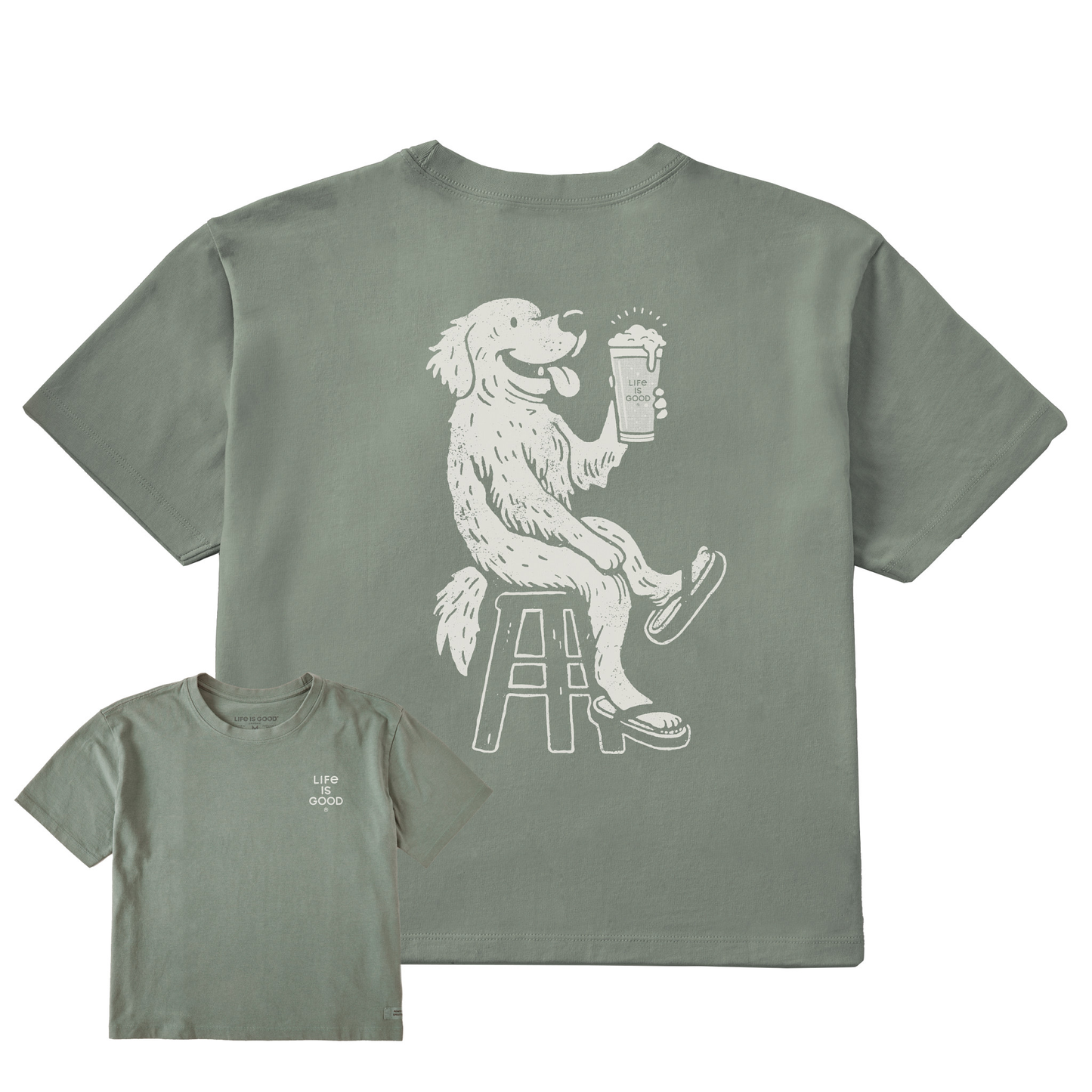 Women's Bert's Golden with Pilsner Short Sleeve Crusher Boxy Tee