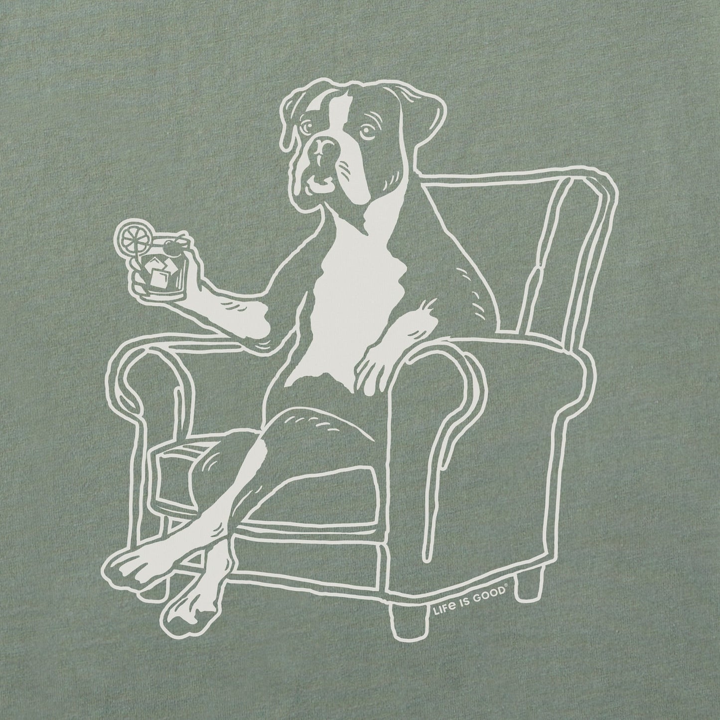 Women's Bert's Boxer w Old Fashioned Short Sleeve Crusher Boxy Tee