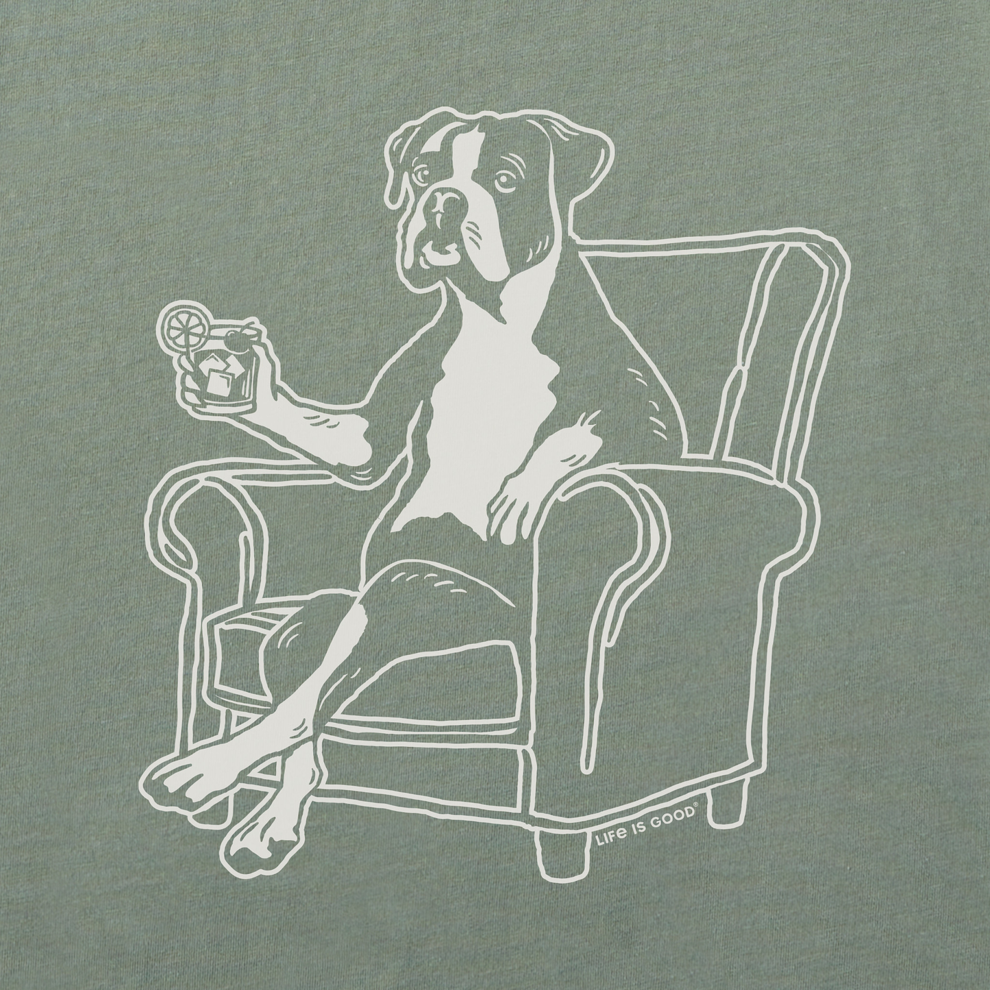 Women's Bert's Boxer w Old Fashioned Short Sleeve Crusher Boxy Tee