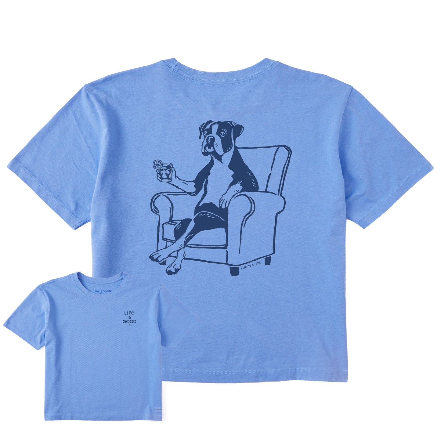 Women's Bert's Boxer w Old Fashioned Short Sleeve Crusher Boxy Tee