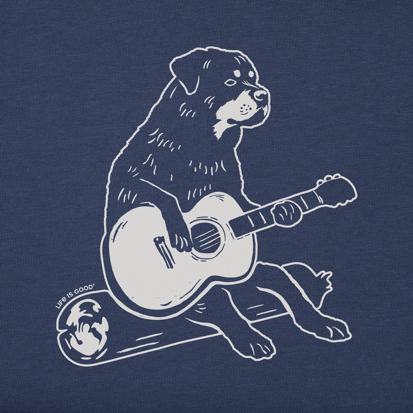 Women's Bert's Rottie with Guitar Short Sleeve Crusher Boxy Tee