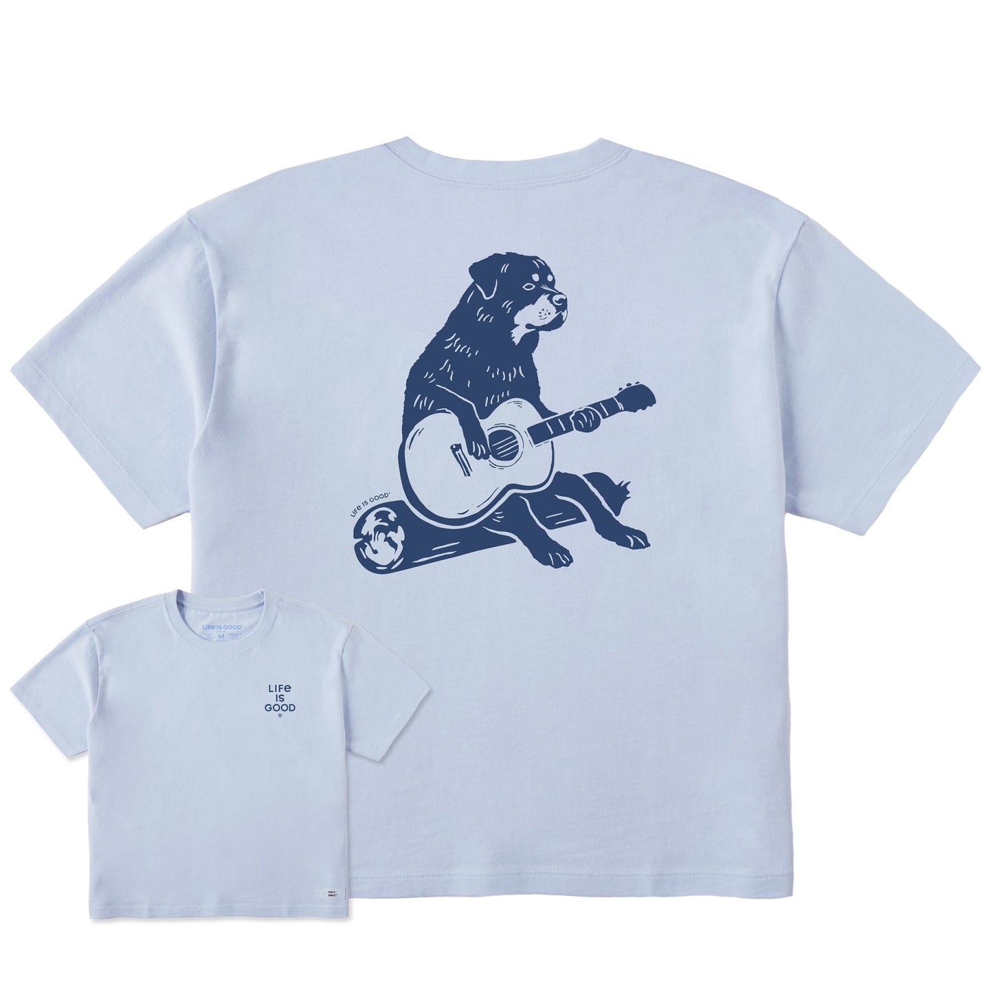 Women's Bert's Rottie with Guitar Short Sleeve Crusher Boxy Tee