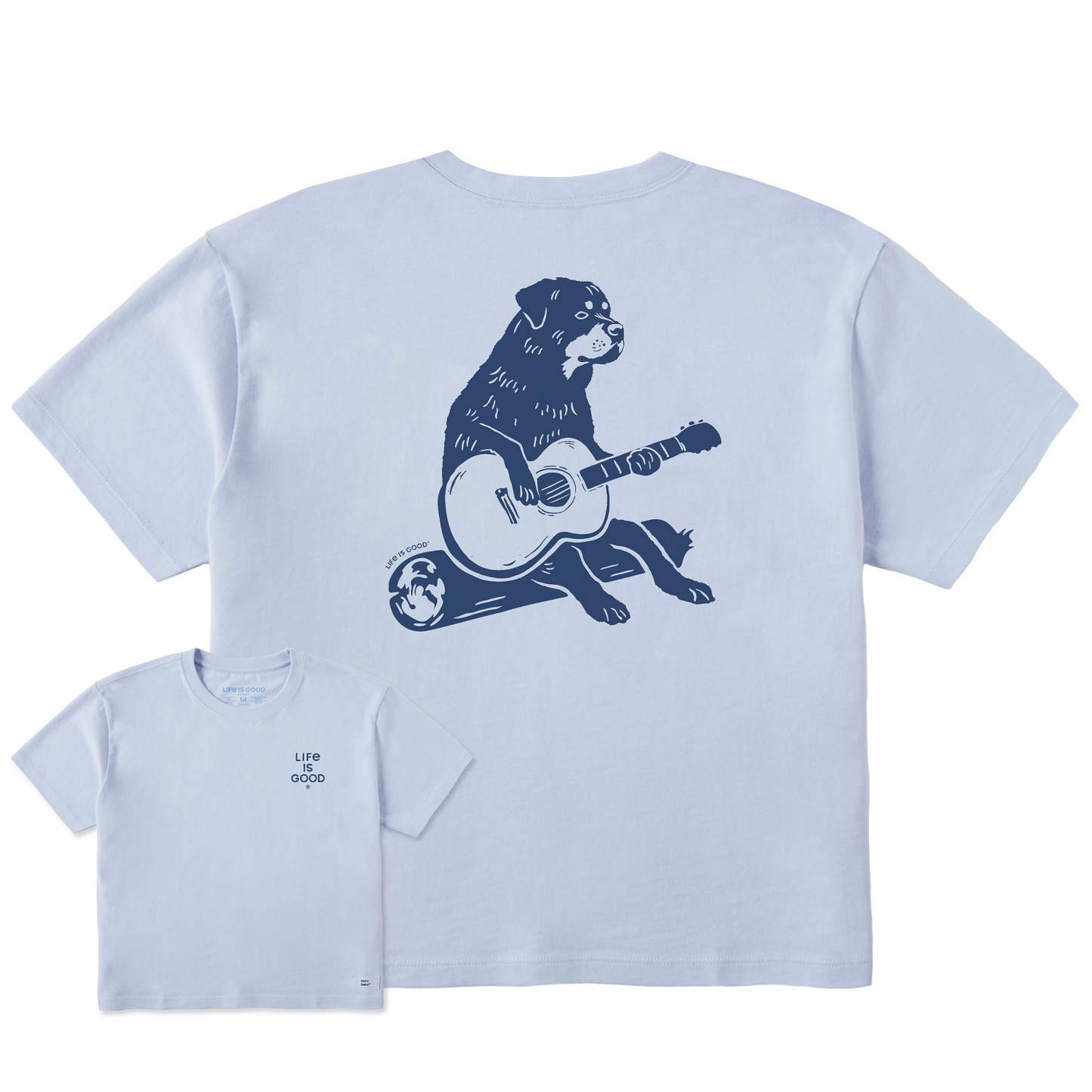 Women's Bert's Rottie with Guitar Short Sleeve Crusher Boxy Tee