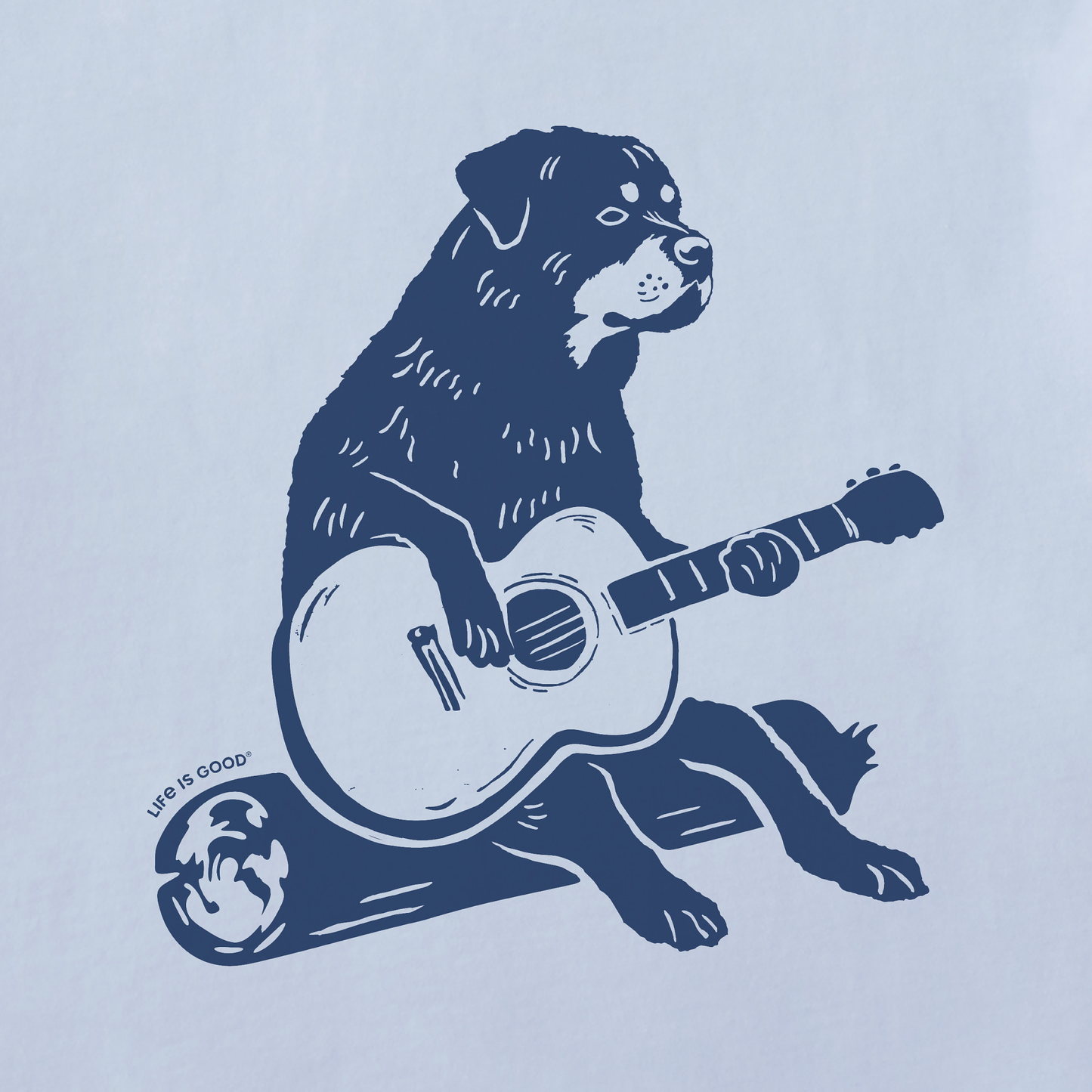 Women's Bert's Rottie with Guitar Short Sleeve Crusher Boxy Tee