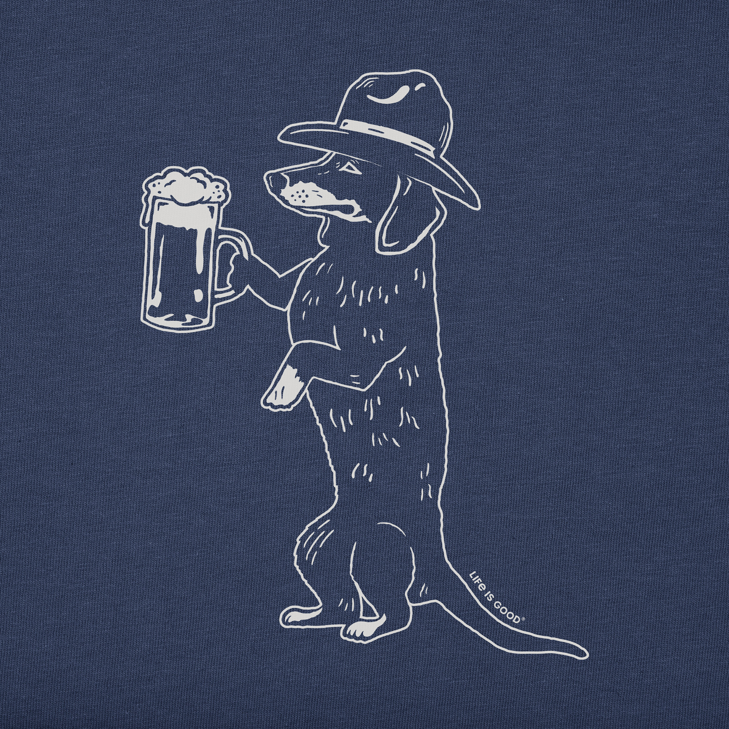 Women's Bert's Dachshund w Beer Short Sleeve Crusher Boxy Tee