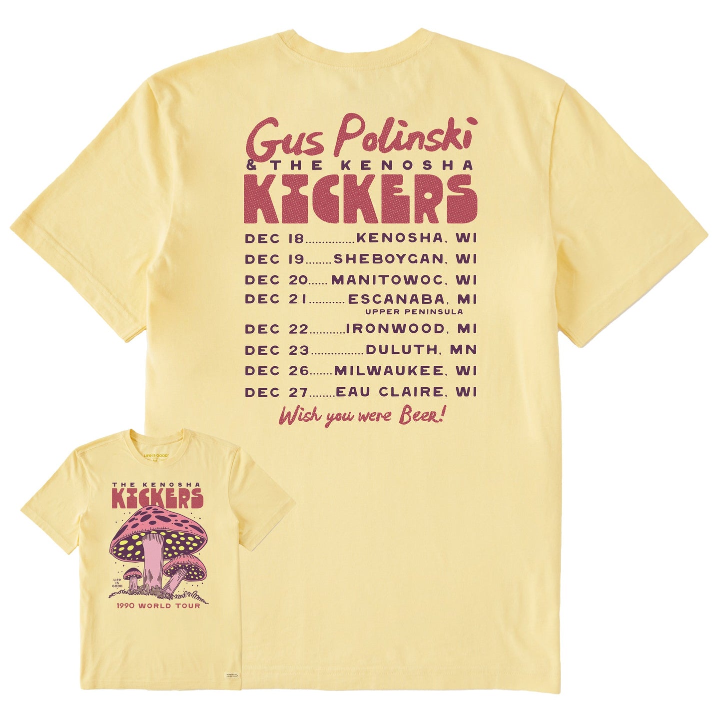 Men's Gus Polinski and the Kenosha Kickers Short Sleeve Crusher Tee