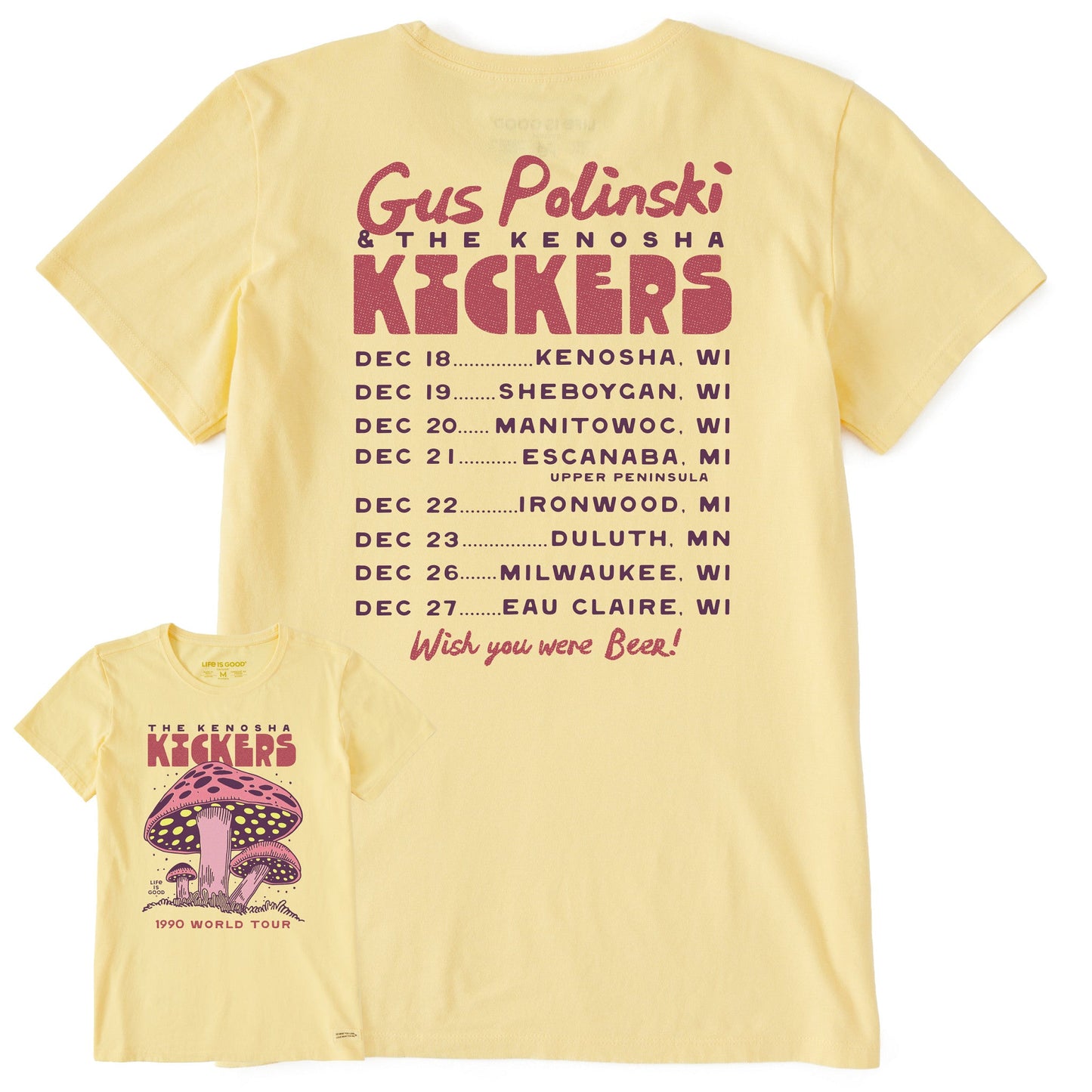 Women's Gus Polinski and the Kenosha Kickers Short Sleeve Crusher Tee