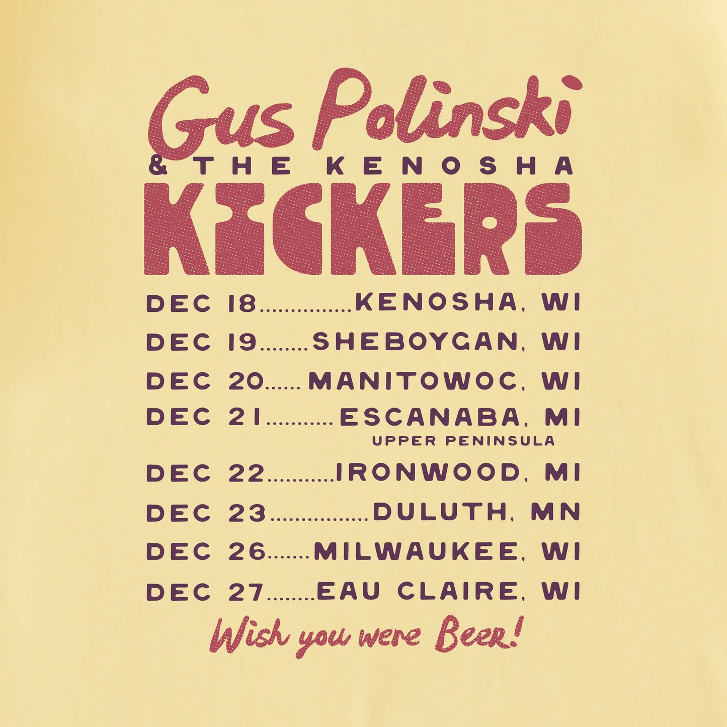 Women's Gus Polinski and the Kenosha Kickers Short Sleeve Crusher Tee