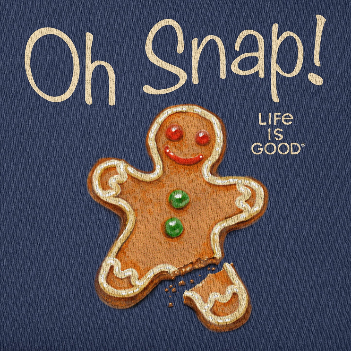 Kids Oh Snap Gingerbread Man Short Sleeve Crusher Tee