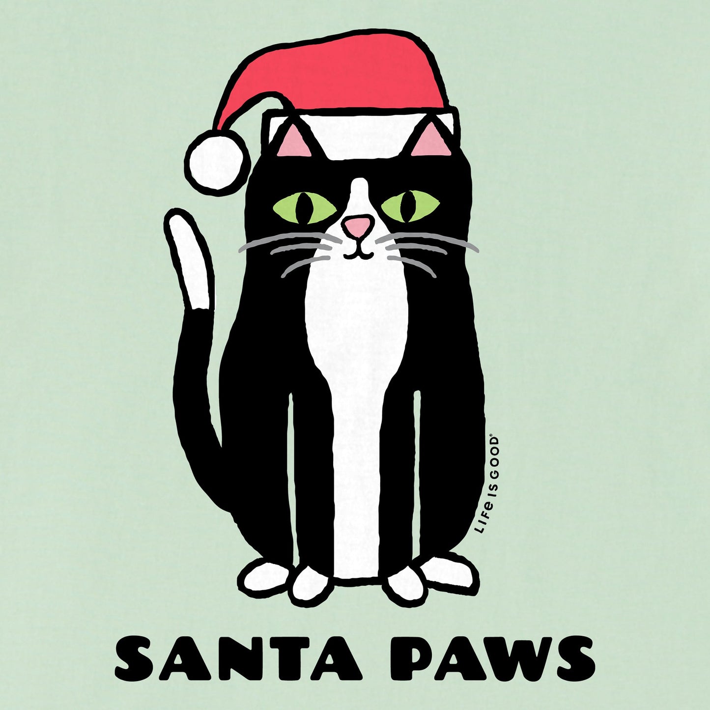 Kids Santa Paws Short Sleeve Crusher Tee