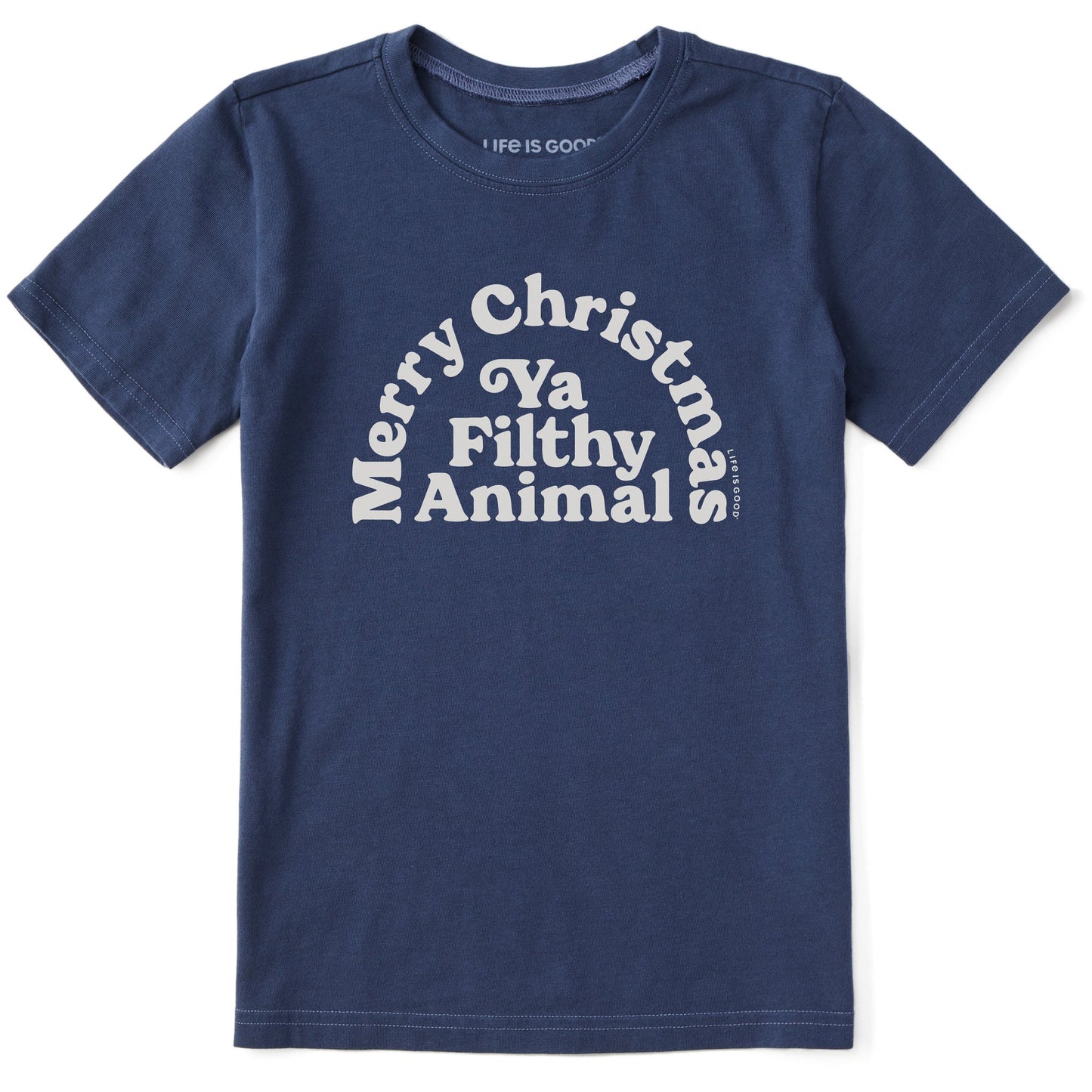 Kids Merry Christmas Ya Filthy Animal Short Sleeve Crusher Tee