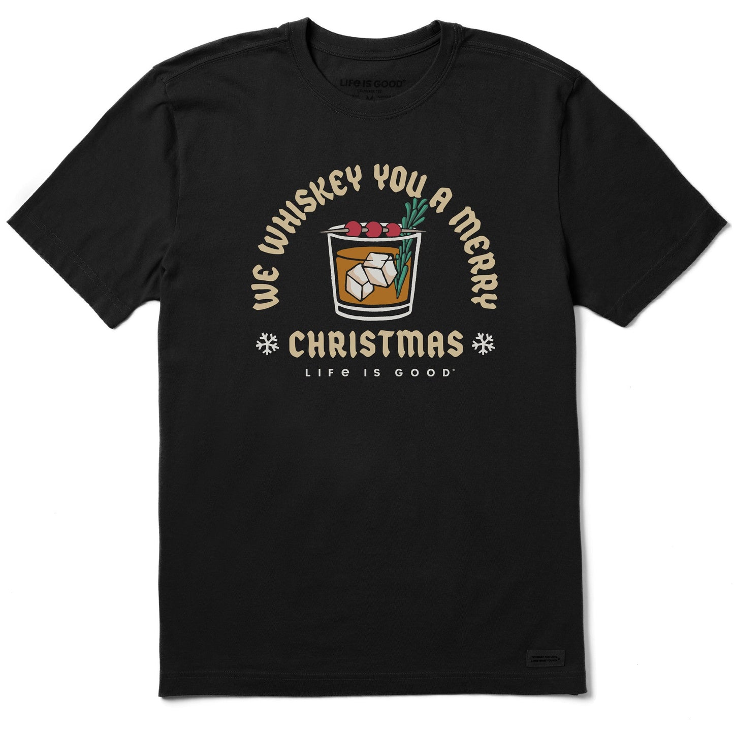 Men's We Whiskey You a Merry Christmas Short Sleeve Crusher Tee