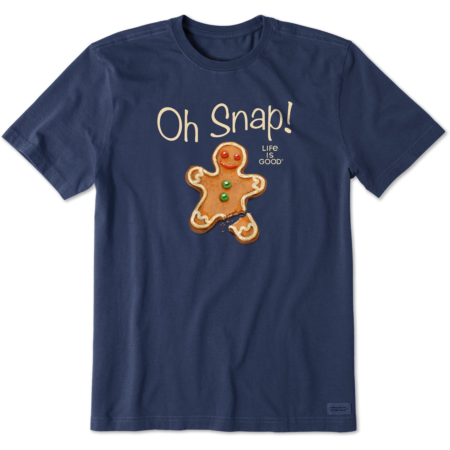 Men's Oh Snap Gingerbread Man Short Sleeve Crusher Tee