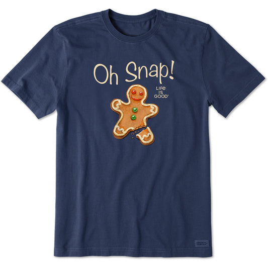 Men's Oh Snap Gingerbread Man Short Sleeve Crusher Tee