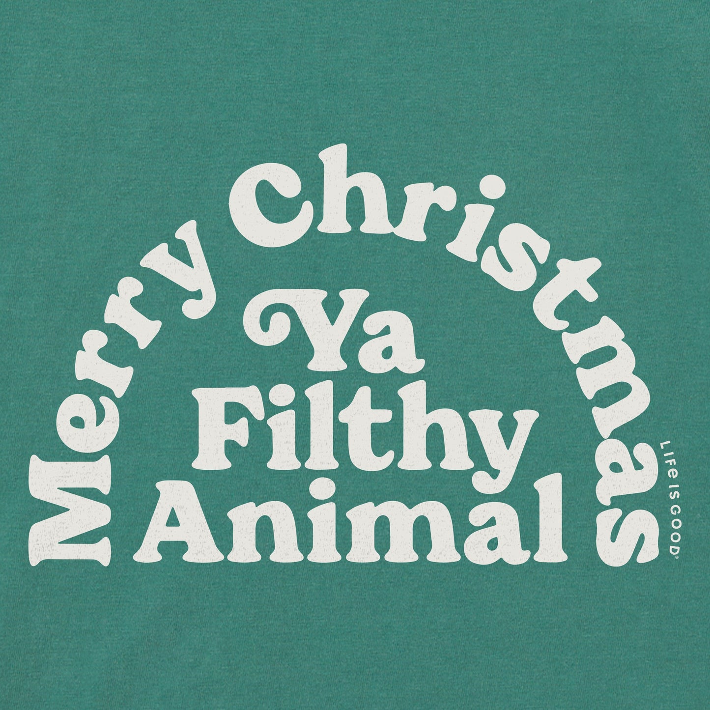 Men's Merry Christmas Ya Filthy Animal Short Sleeve Crusher Tee