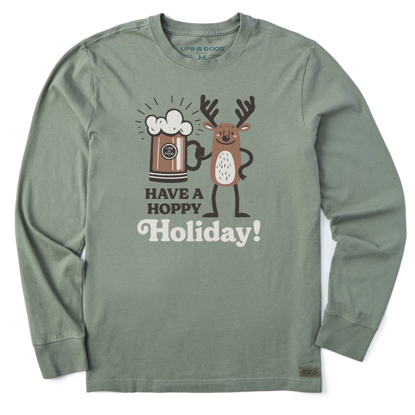 Men's Have a Hoppy Holiday Long Sleeve Crusher Tee