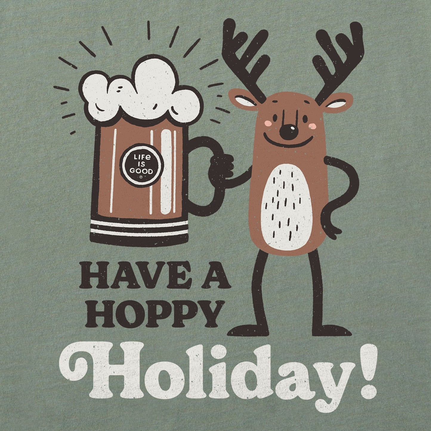 Men's Have a Hoppy Holiday Long Sleeve Crusher Tee