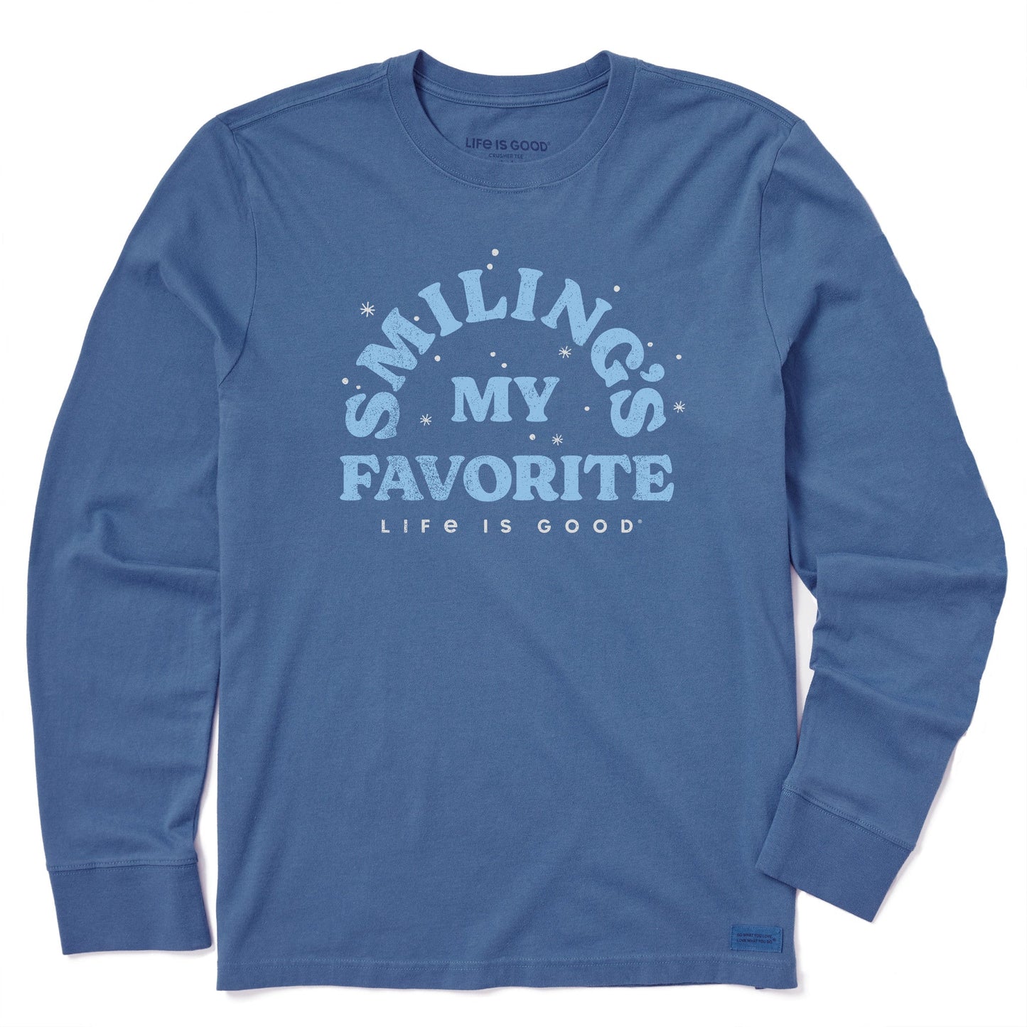 Men's Smiling's My Favorite Long Sleeve Crusher Tee