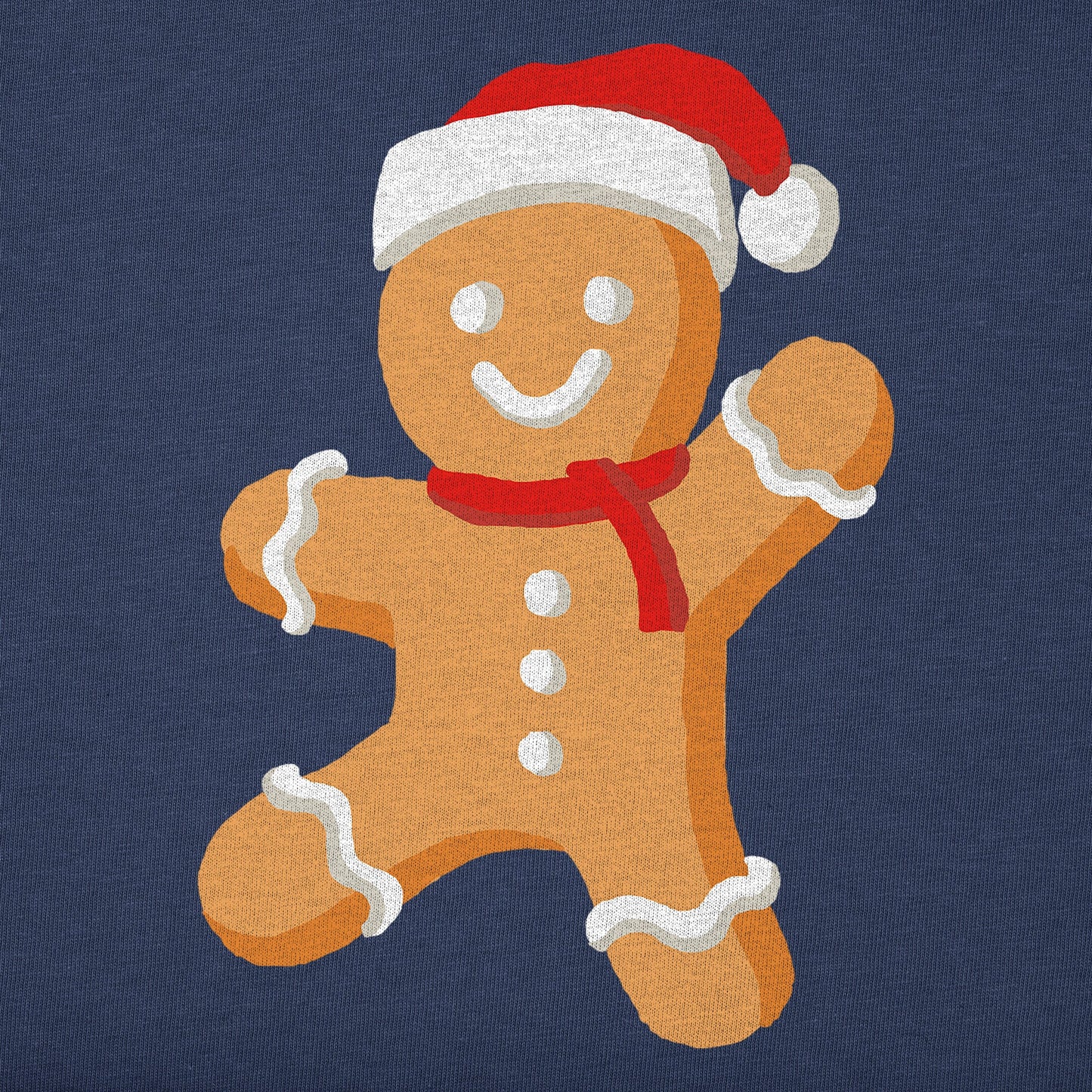 Men's Little Gingerbread Man Long Sleeve Crusher Tee