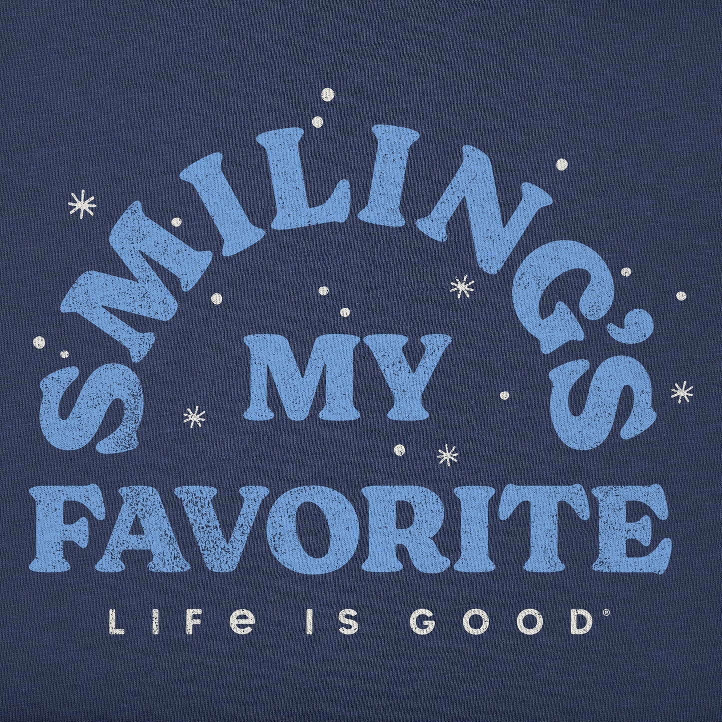 Women's Smiling's My Favorite Short Sleeve Crusher Boxy Tee
