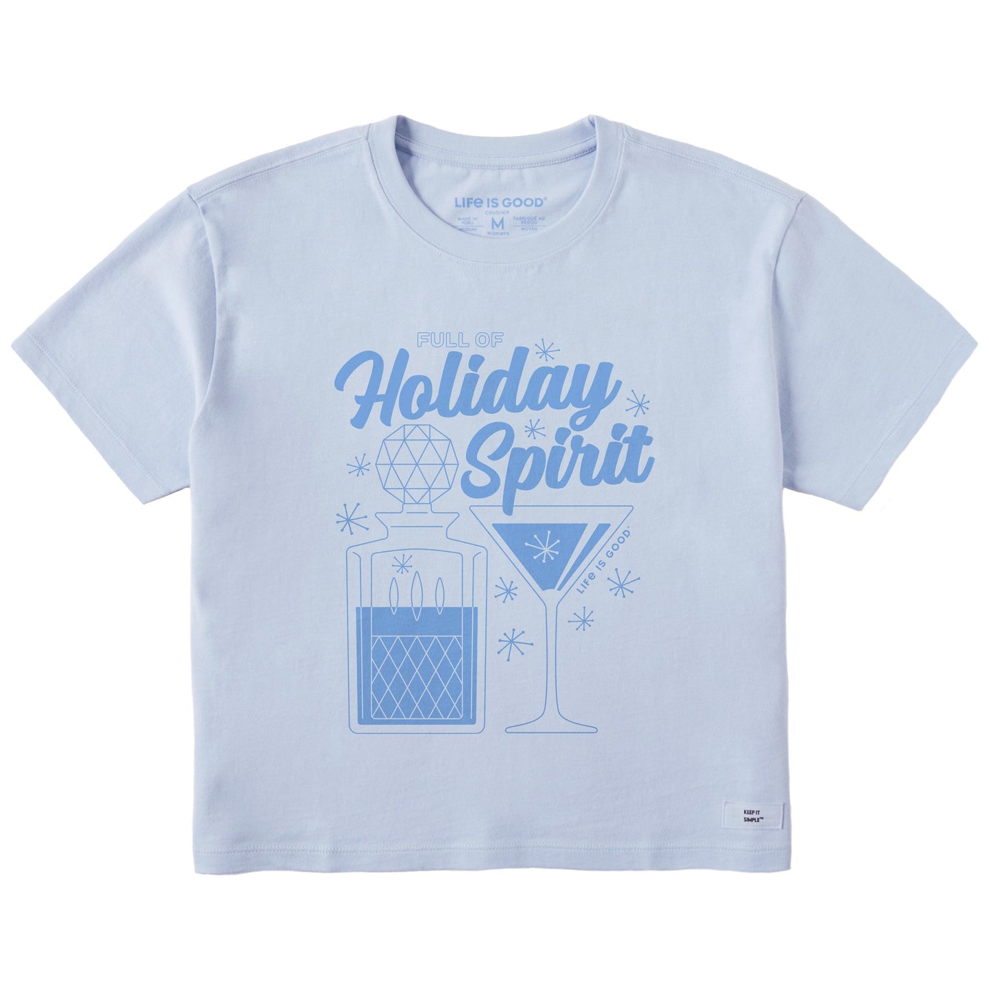 Women's Full of Holiday Spirit Short Sleeve Crusher Boxy Tee