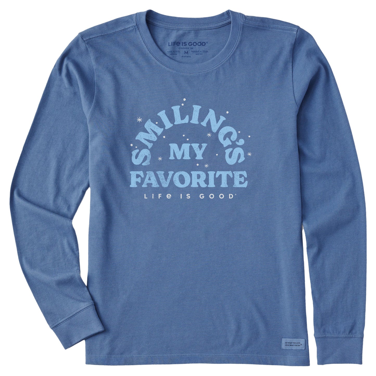 Women's Smiling's My Favorite Long Sleeve Crusher Tee