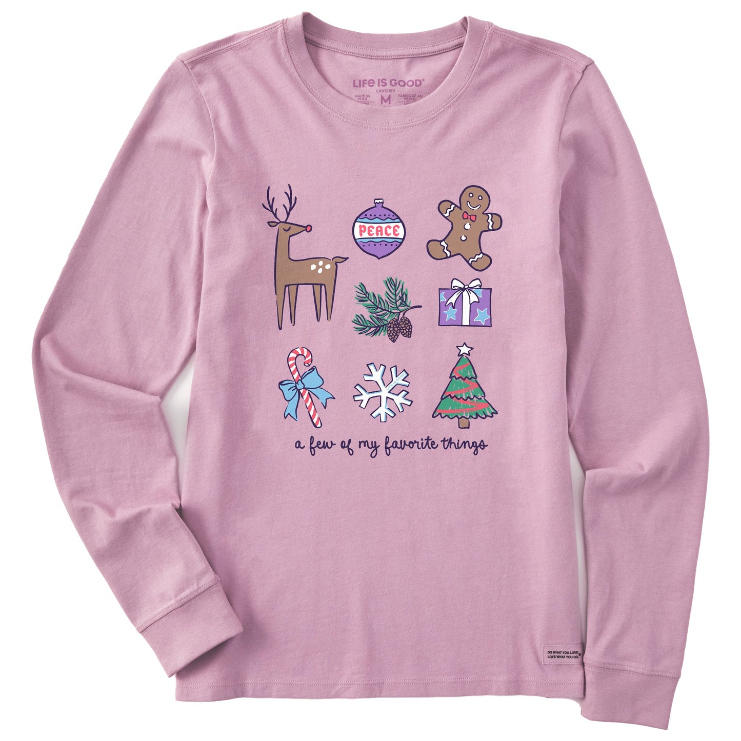 Women's A Few of my Favorite Christmas Things Long Sleeve Crusher Tee