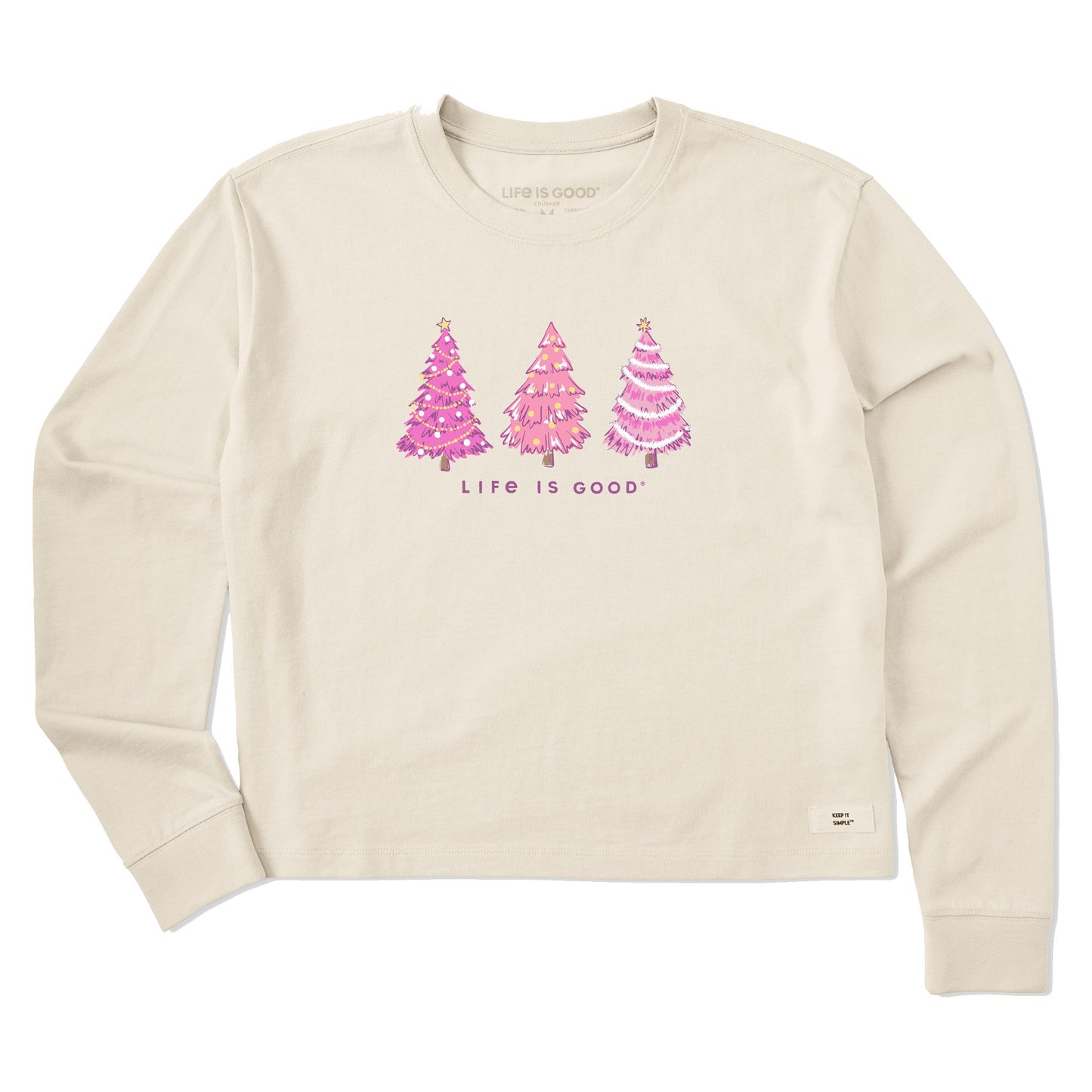 Women's Three Trees Long Sleeve Crusher Boxy Tee