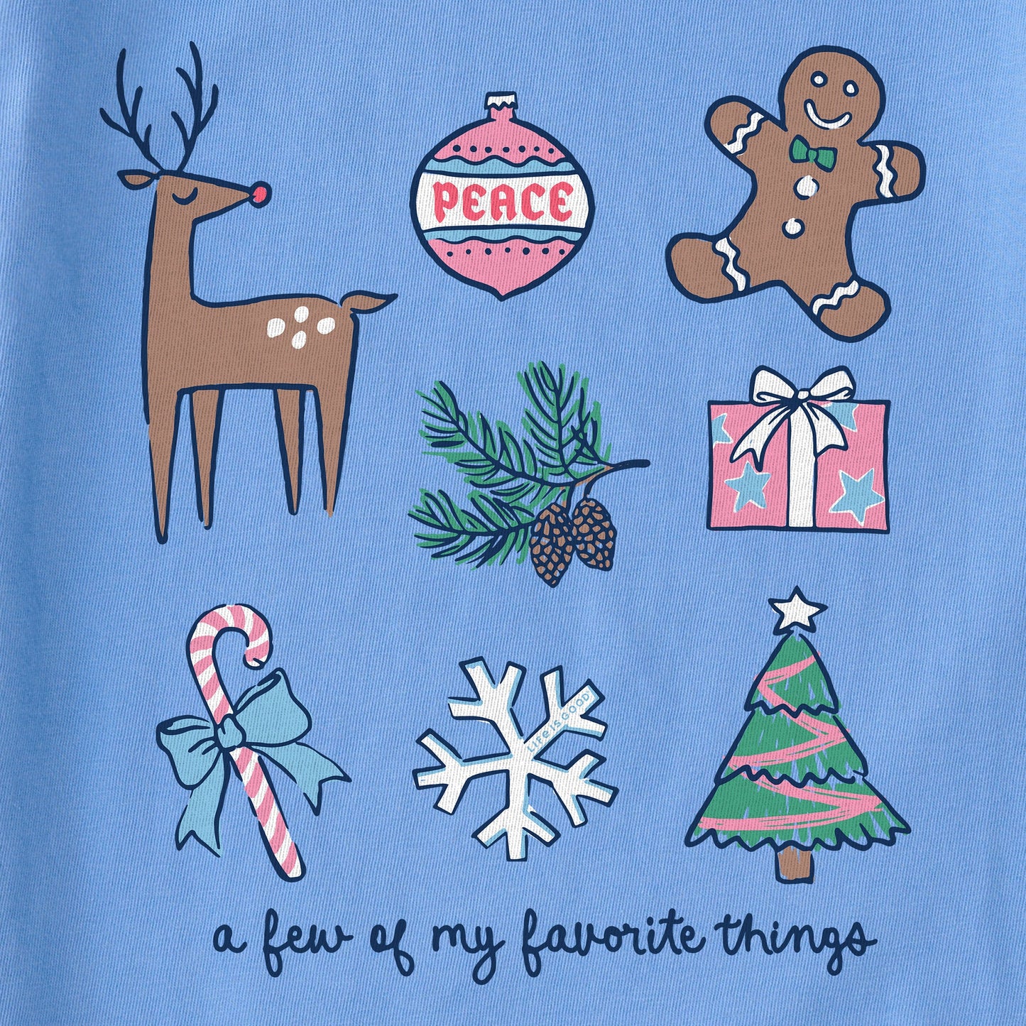 Women's A Few of my Favorite Christmas Things Long Sleeve Crusher Boxy Tee