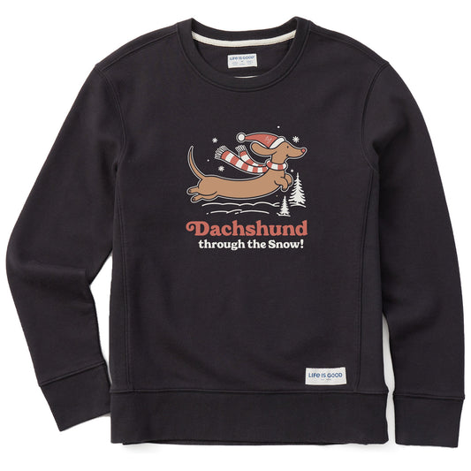 Women's Dachshund Through the Snow Simply True Crew