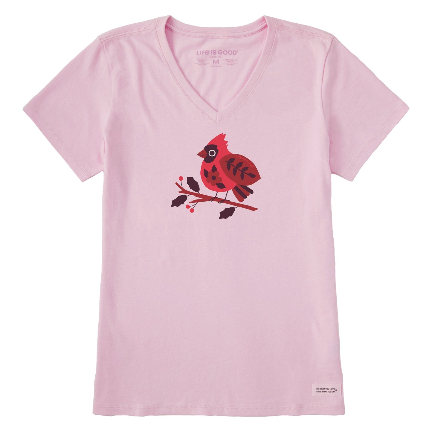 Women's Chubby Cardinal Short Sleeve Crusher Vee