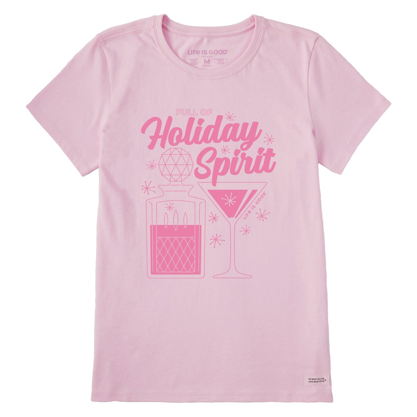 Women's Full of Holiday Spirit Short Sleeve Crusher Tee