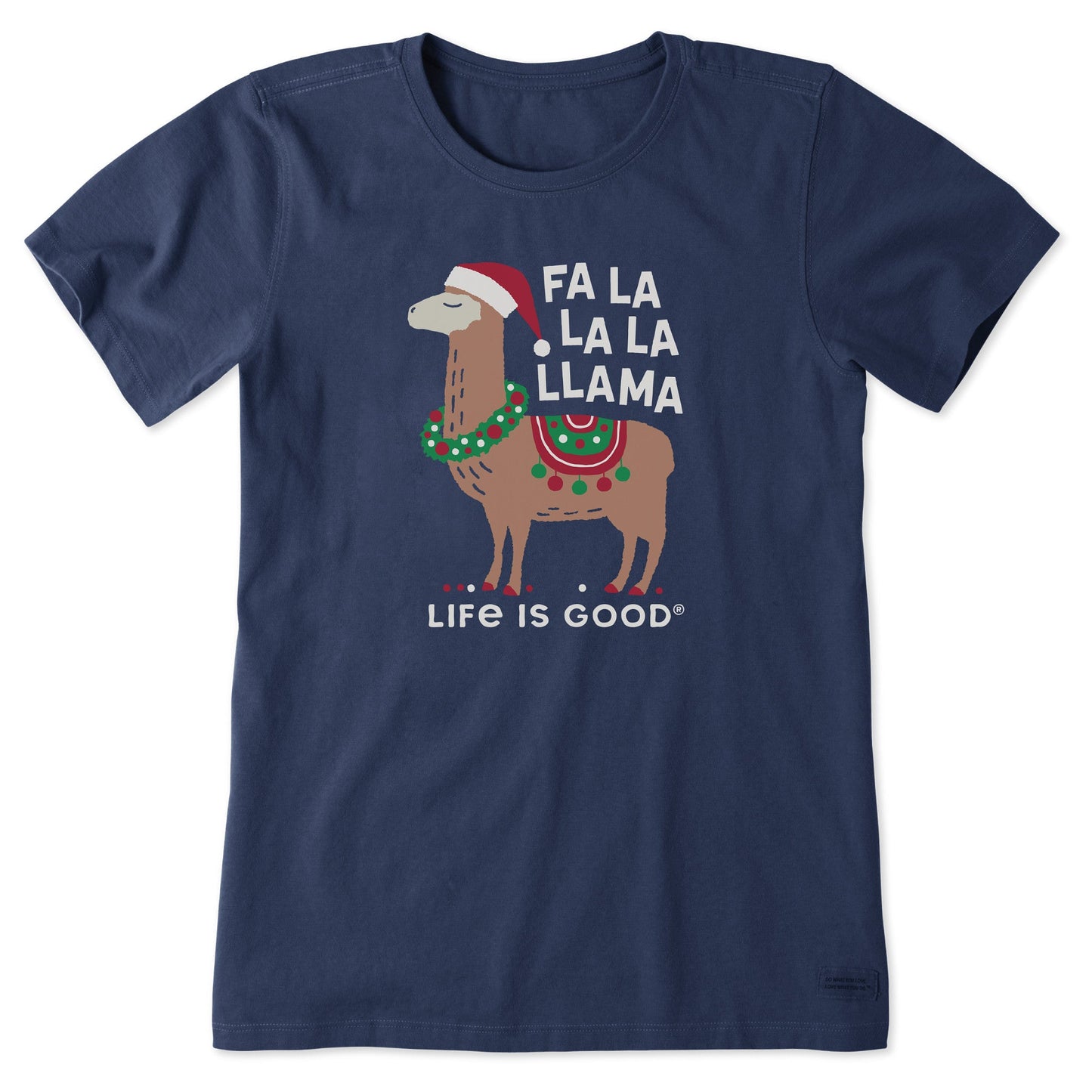 Women's Fa la la la Llama Short Sleeve Crusher Tee