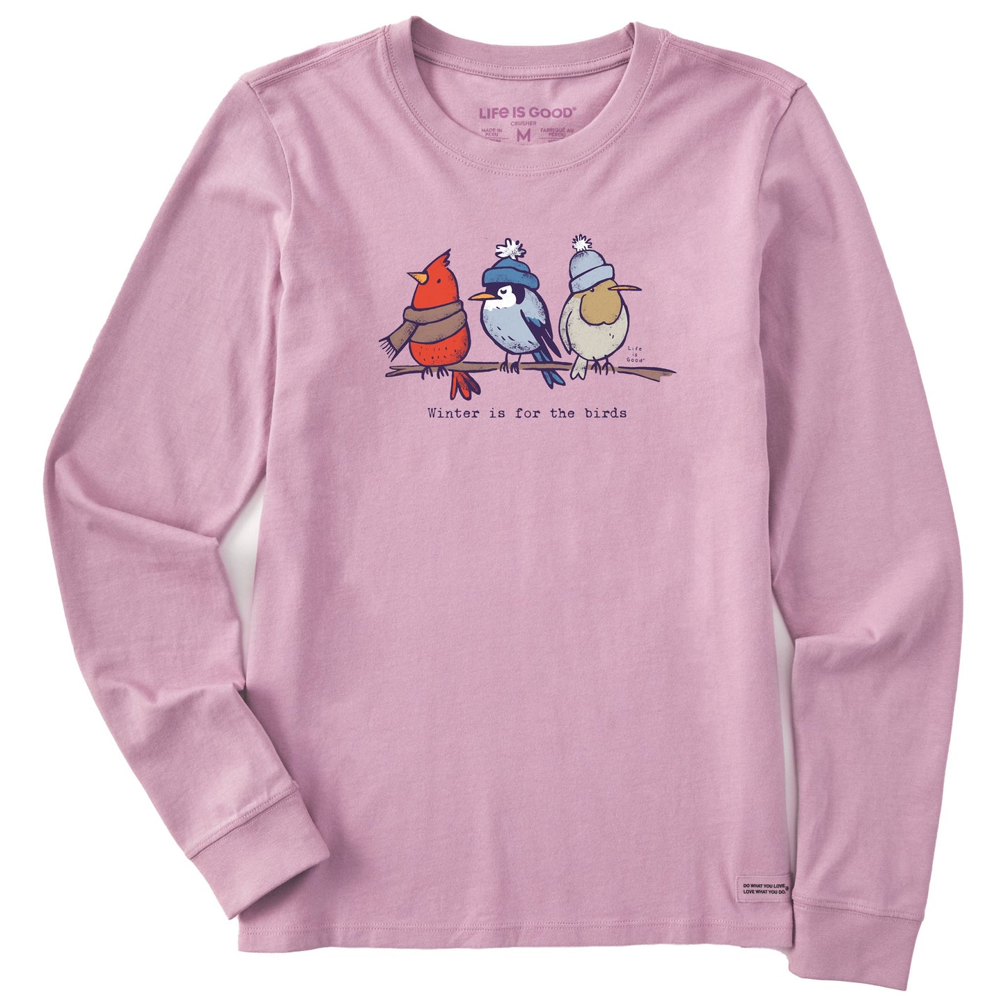Women's Shady Winter is for the Birds Long Sleeve Crusher Tee