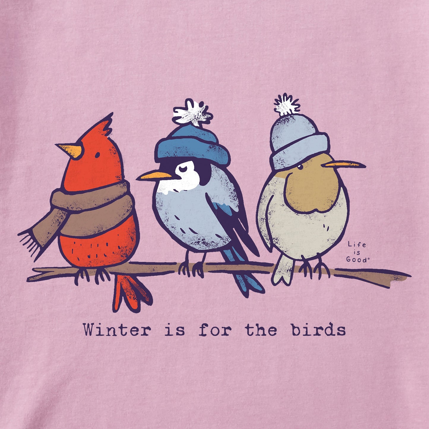 Women's Shady Winter is for the Birds Long Sleeve Crusher Tee