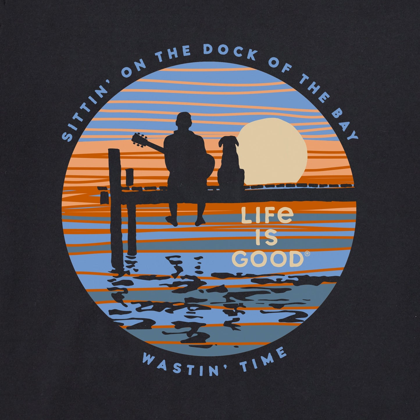 Men's Sittin On the Dock of the Bay Short Sleeve Crusher Tee