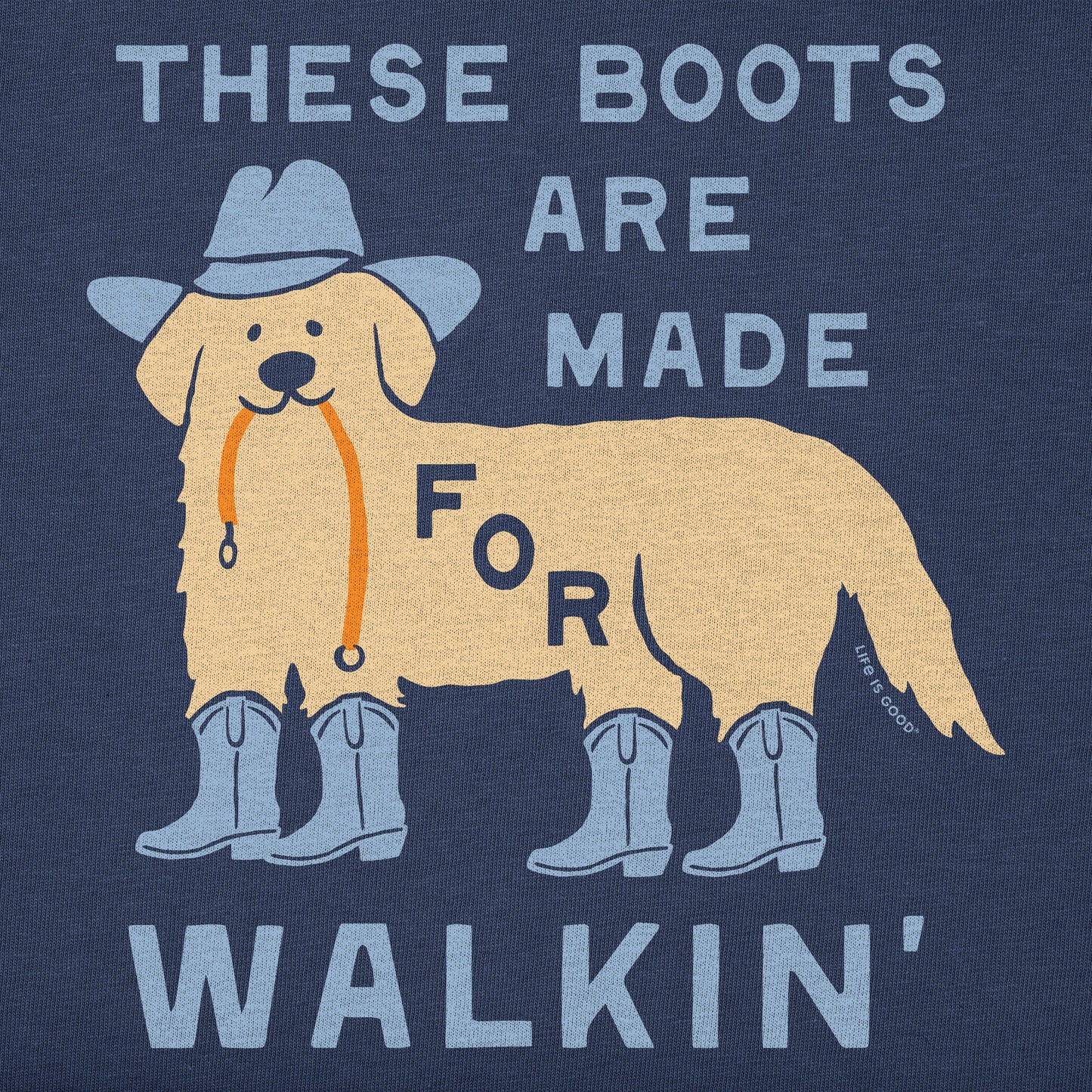 Kids These Boots are Made for Walkin Dog Short Sleeve Crusher Tee