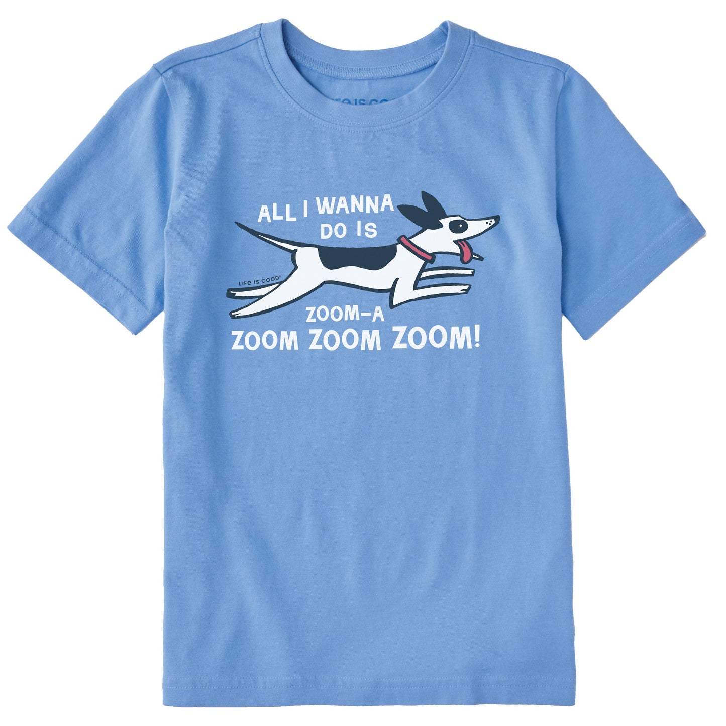 Kids Zoom Zoom Dog Short Sleeve Crusher Tee