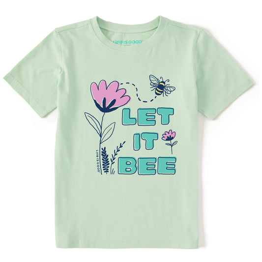 Kids Let it Bee Flowers Short Sleeve Crusher Tee