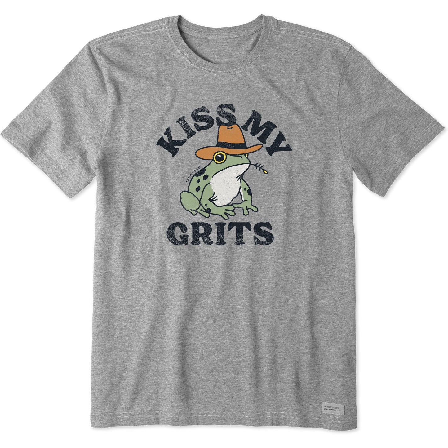 Men's Kiss My Grits Frog Short Sleeve Crusher Tee