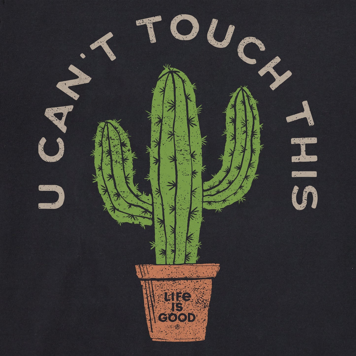 Men's U Can't Touch This Cactus Short Sleeve Crusher Tee