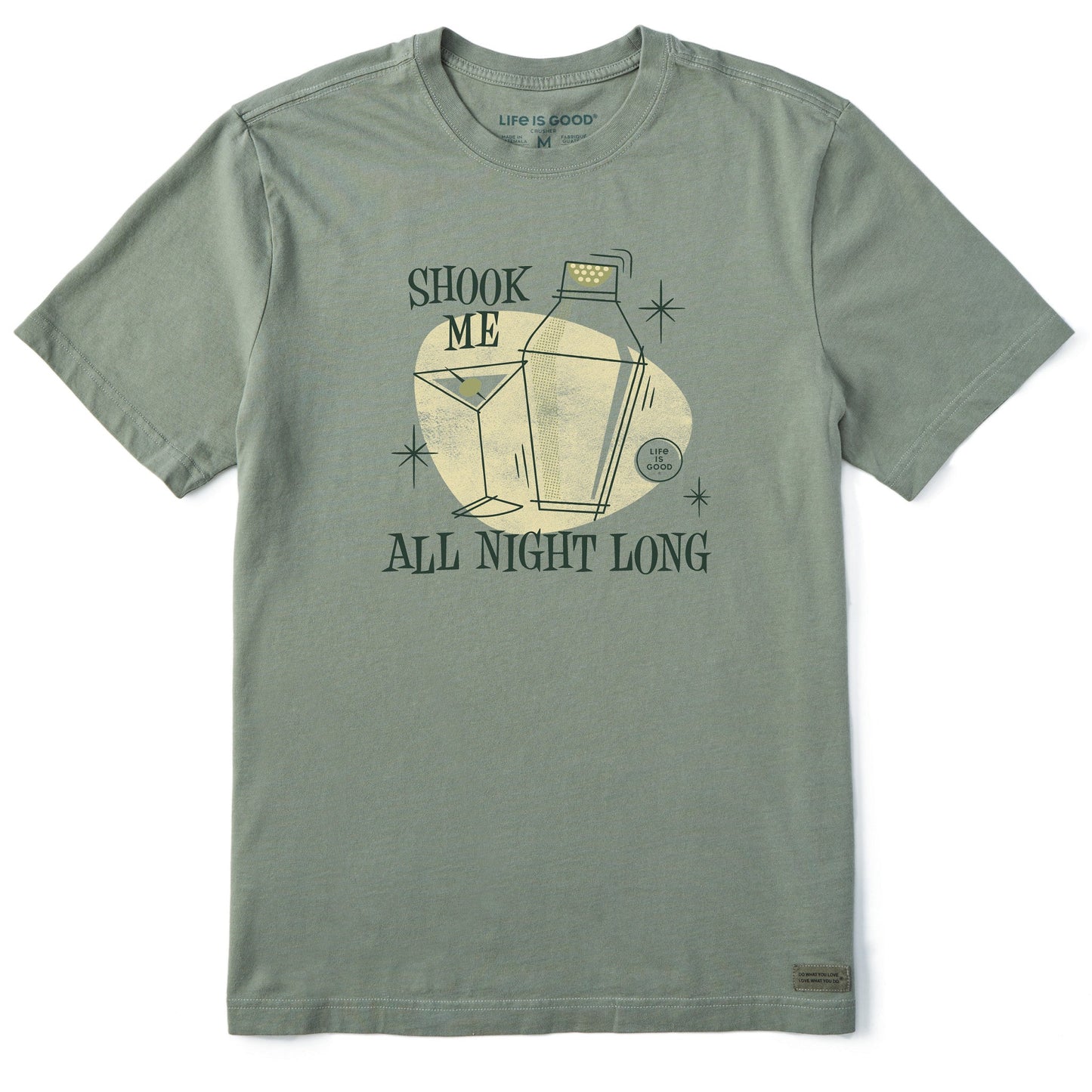 Men's Shook Me All Night Long Cocktail Short Sleeve Crusher Tee