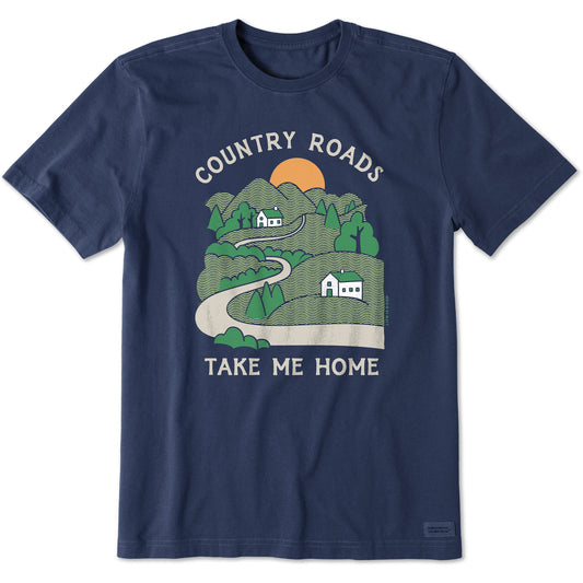 Men's Country Roads Take Me Home Short Sleeve Crusher Tee