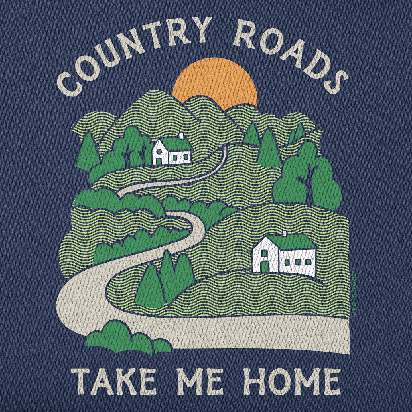Men's Country Roads Take Me Home Short Sleeve Crusher Tee